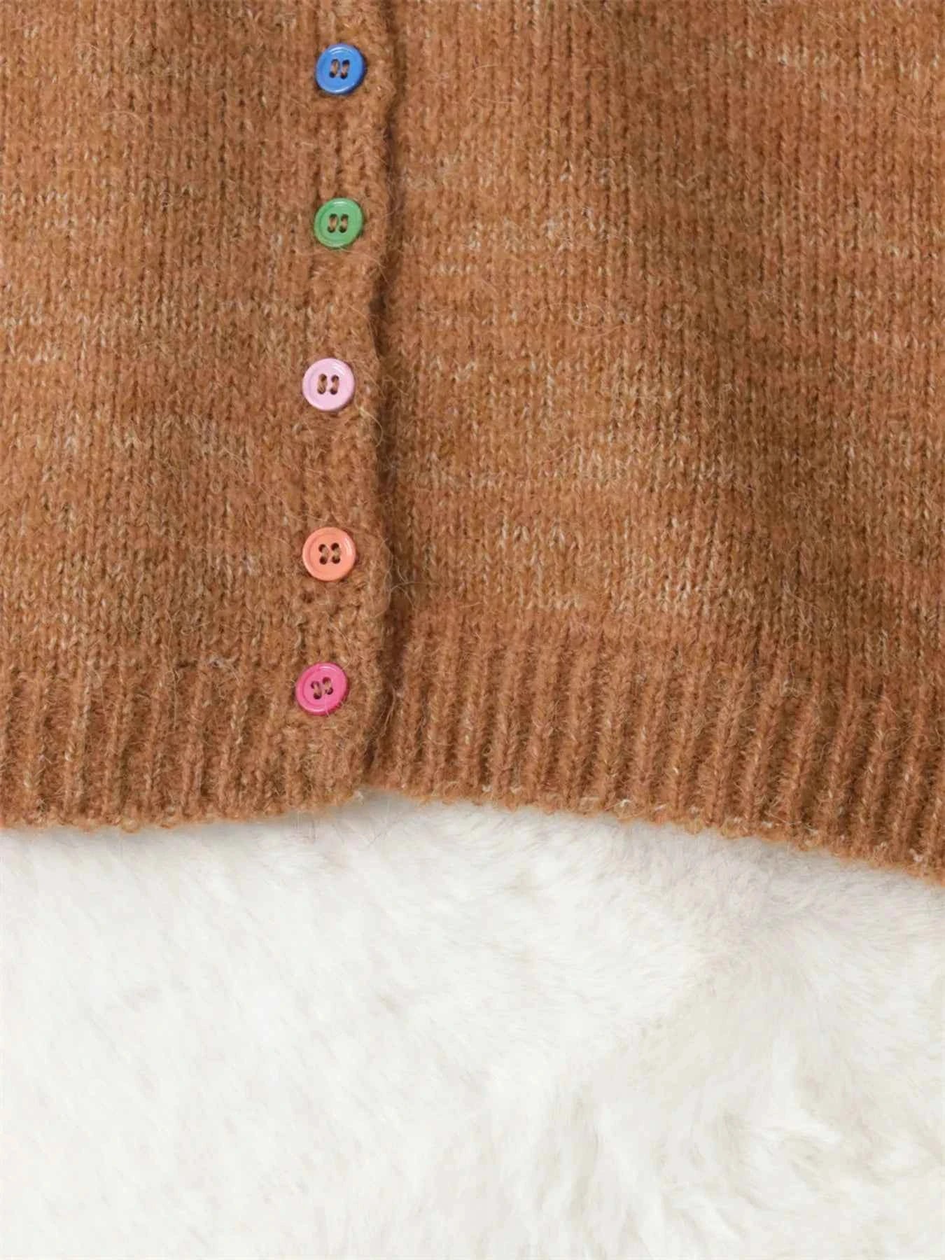 Button-Up Ribbed Hem Cardigan with Chest Pocket aa610f175387400a817b12f5755b7b1e-Max-Origin
