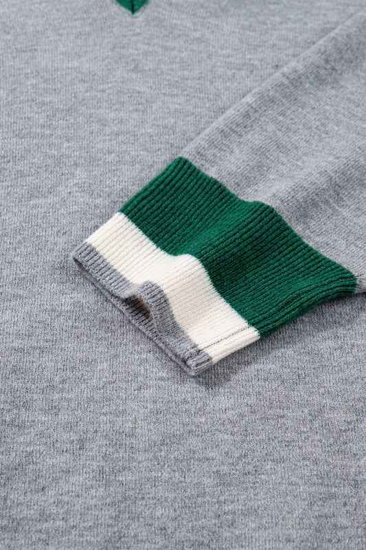 Scarlett Striped Trim Varsity Sweater aa62763f-6b17-4751-8c58-2f609d473cc0