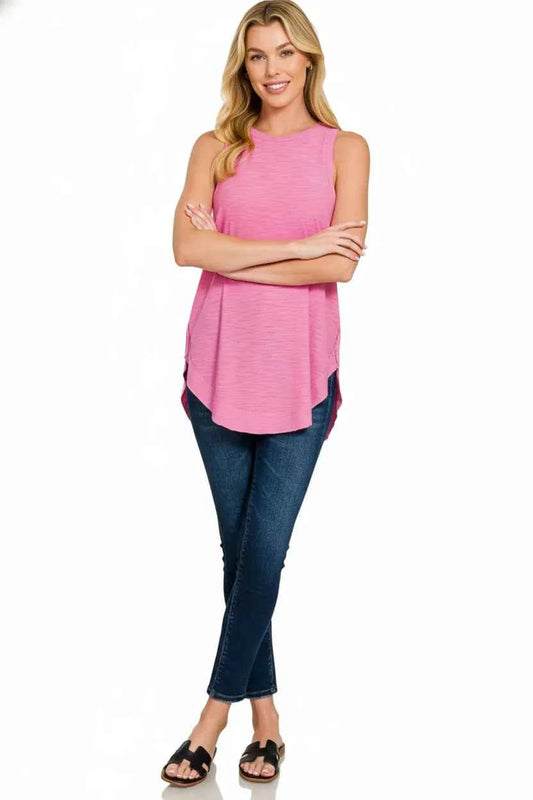Curved Hem Slub Tunic Tank aaa9cb0a-0303-403a-967e-cb222e05df27-Max-Origin
