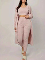 Fuzzy Tank Long Sleeve Cardigan and Pants 3-Piece Lounge Set Pink aadcbc09-2c8b-4d3e-bb8c-242b48f7309c-Max-Origin