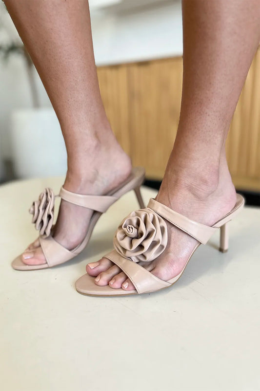 Weeboo Flower PU Leather Stiletto Heel Sandals aadd163c-7657-4263-9349-da2ea94a0492-Max