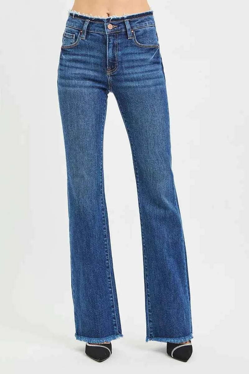 RISEN Full Size Mid Rise Bootcut Frayed Waistband Hem Detail Jeans Plus Size DARK aae06210d0f44284a380e820d16aa0a9-Max-Origin