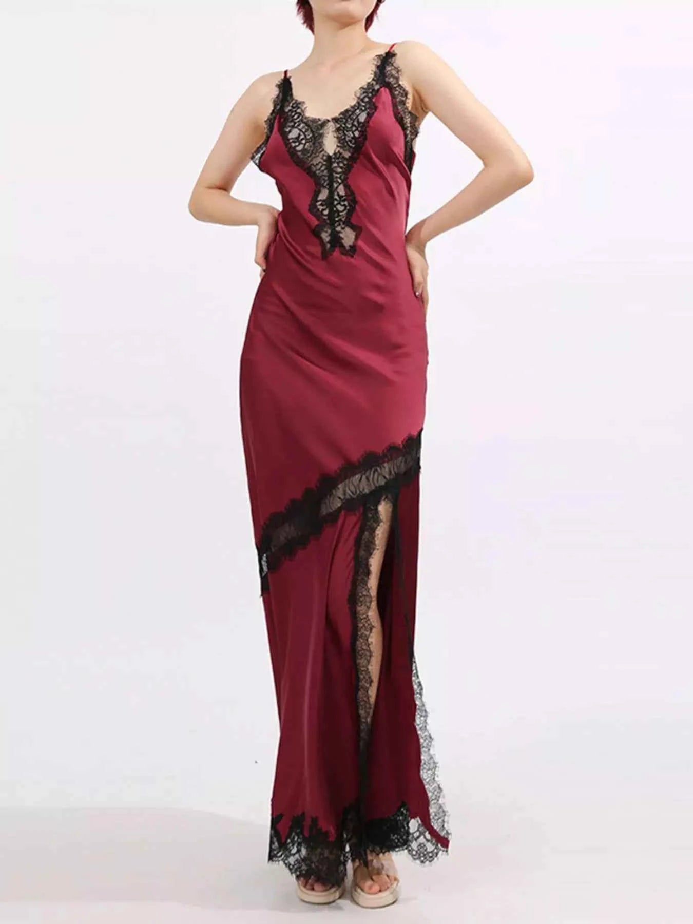 Slit Lace Detail Maxi Cami Dress aaf1eb65-6dd9-4970-bd5c-1c6f9eb83741-Max-Origin