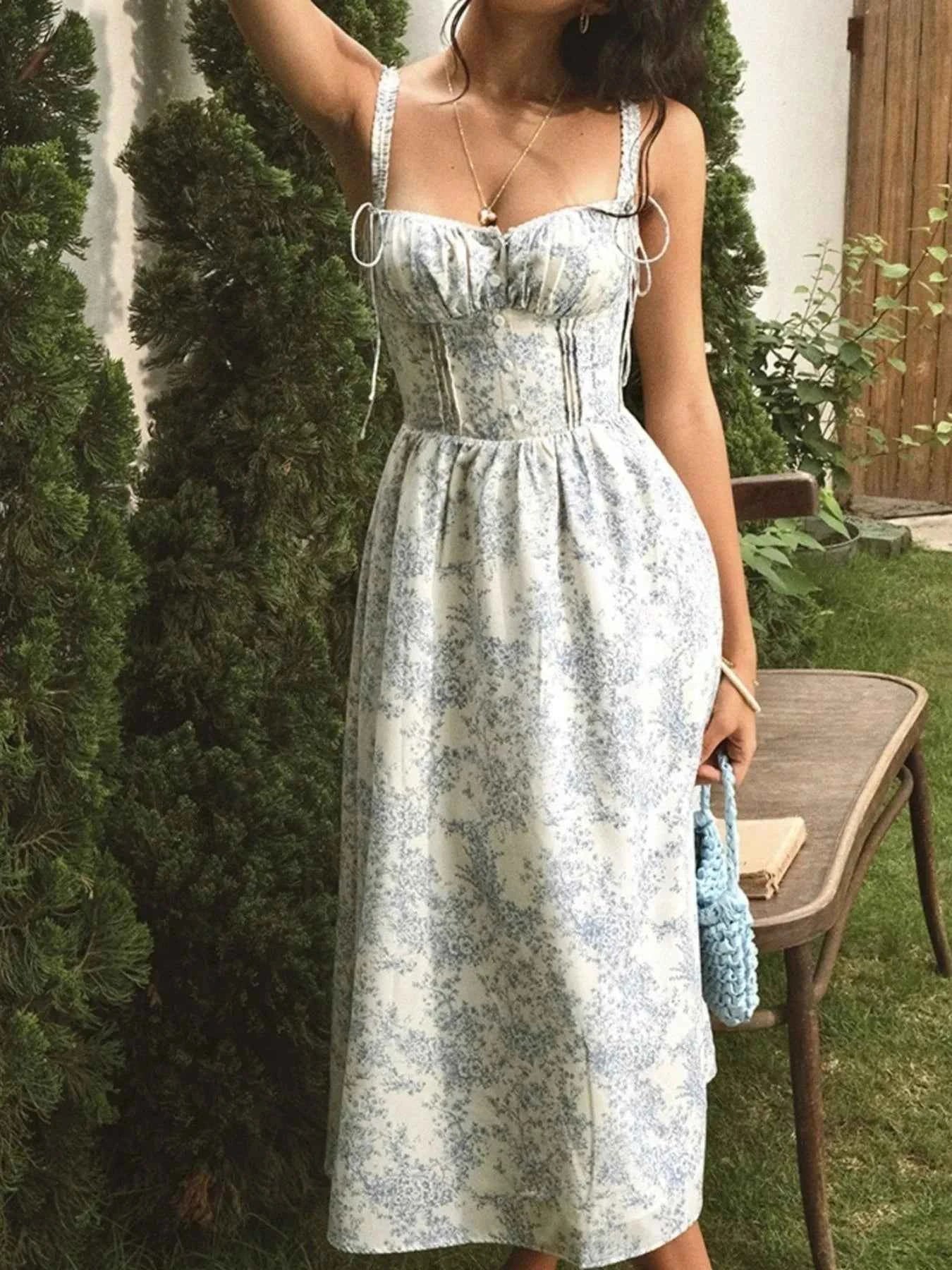 Floral Print Midi Cami Dress Light Blue aaf71453-190b-41f7-b89c-2dff8904cf5f-Max-Origin