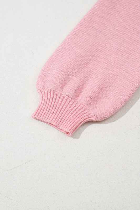 Valentine Bow Long Sleeve Crewneck Sweater ab3bcfd1-5a06-425d-a73b-d0745b7850c0