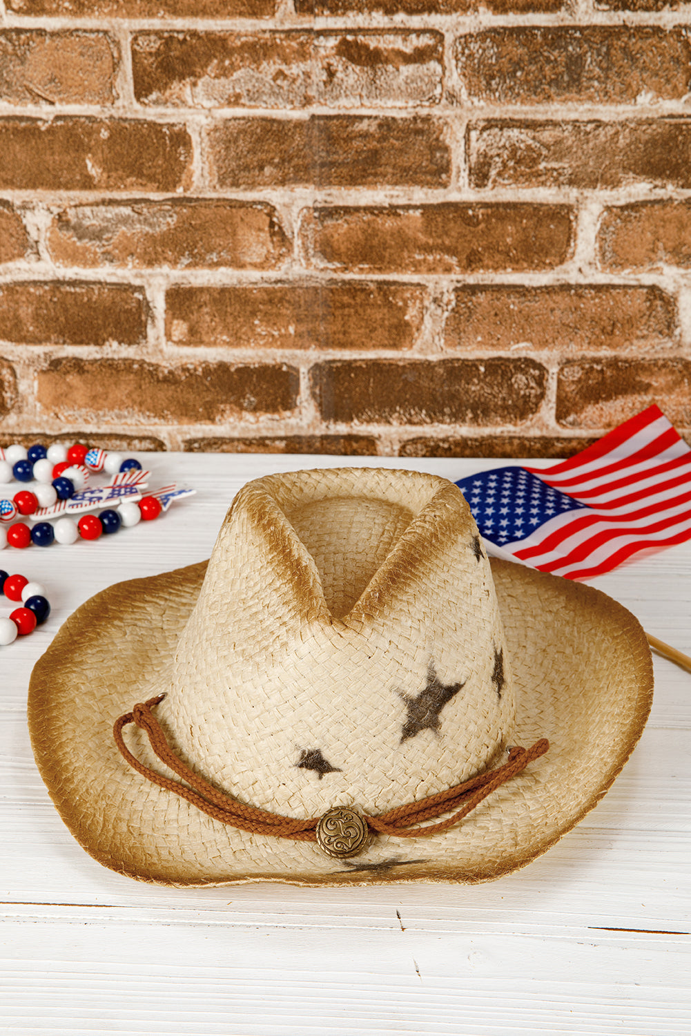 Khaki Wide Brim Cowboy Hat ab462d379bff9f0b