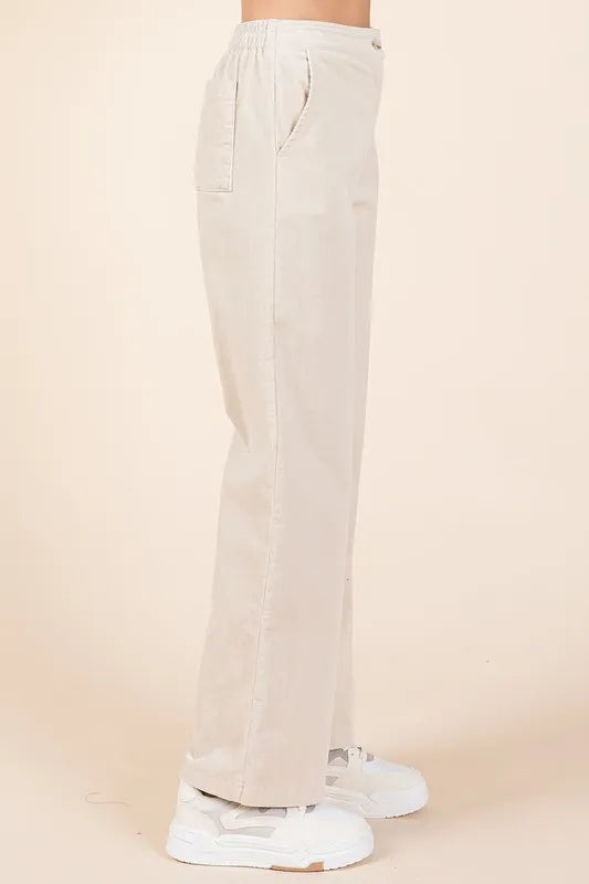 Mittoshop Corduroy Back Elastic Waist Pants ab47332e-6b6d-47be-996d-9d78d7953d70-Max
