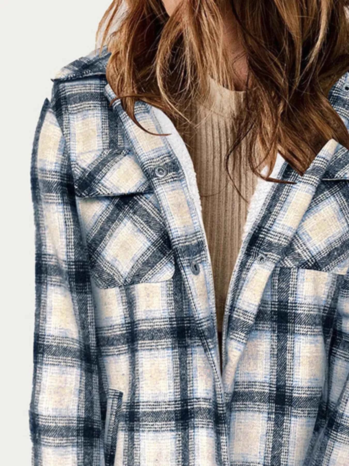 Oversized Plaid Long Sleeve Fleece Jacket ab55beb9-e1bb-4159-b434-bea9e60e2e04-Max-Origin