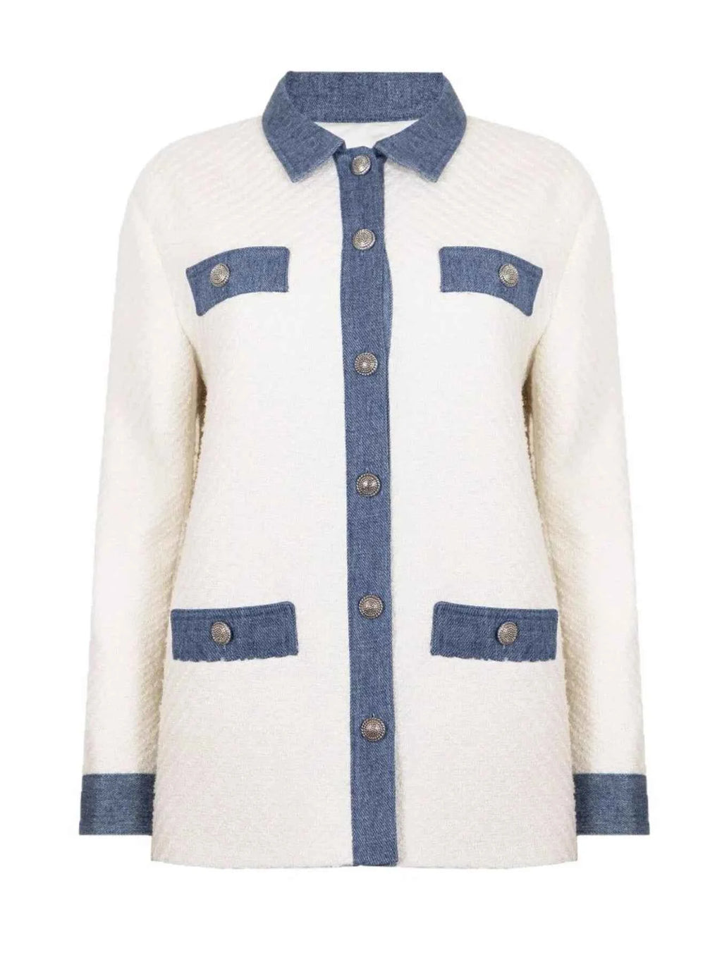 Contrast Trim Button Up Jacket ab56fa279c284799ba2332180ed97778-Max-Origin