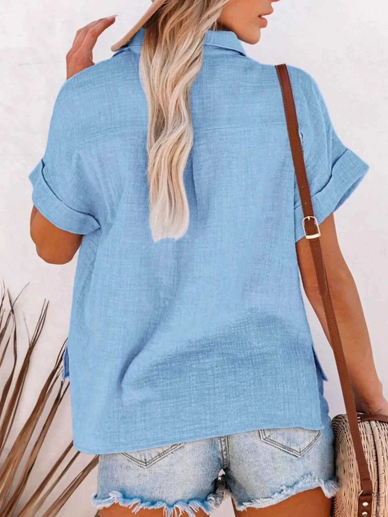 Full Size Button Up Short Sleeve Shirt Plus Size ab6856f3-6784-4b47-b770-37fb3fa24421-Max-Origin