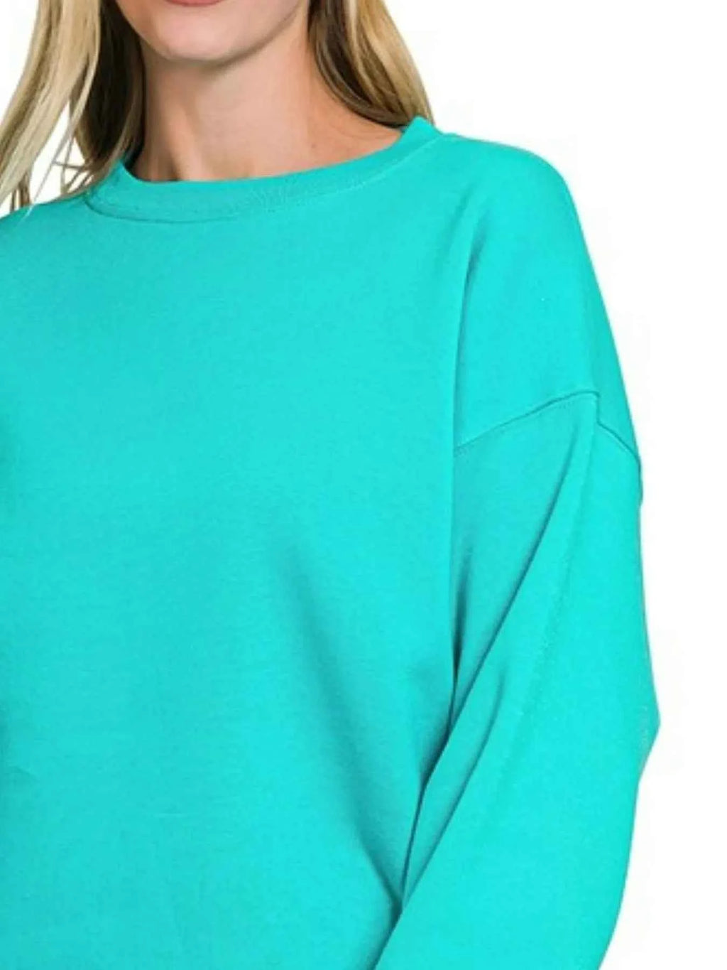 Zenana Fleece Crewneck Long Sleeve Sweatshirt ab76f470-5369-4173-bd19-e596e14b2cfe-Max-Origin