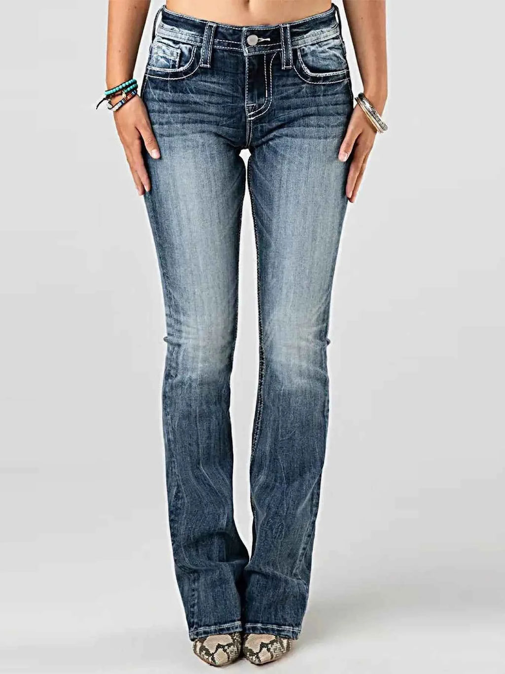 Embroidered Washed Bootcut Jeans Navy ab7d556823fb4ec08b0ae339c14cedb5-Max-Origin