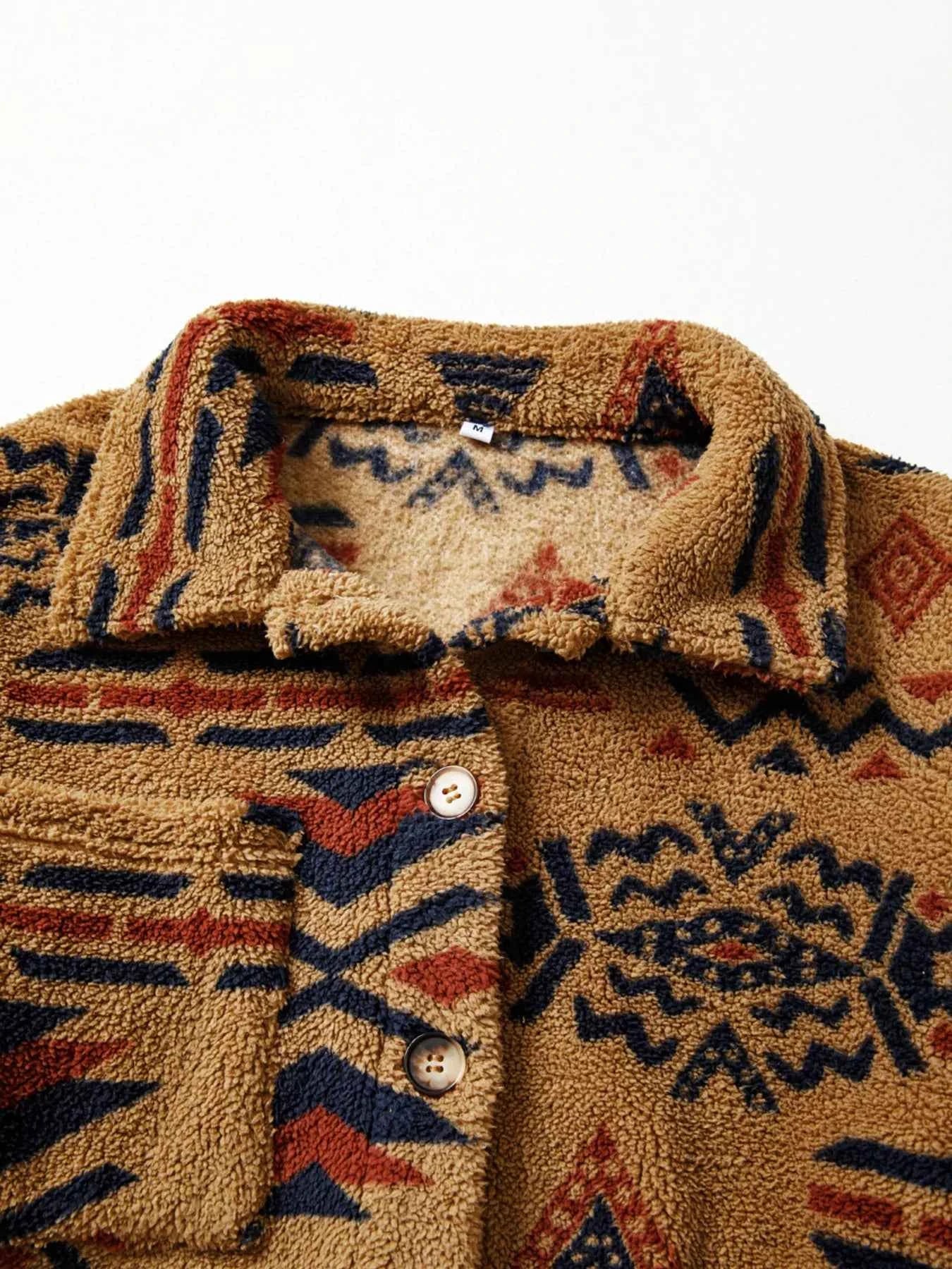 Western Aztec Pattern Fleece Button-Up Shacket ab8c888389ba447c888430b8fa5d17cf-Max-Origin