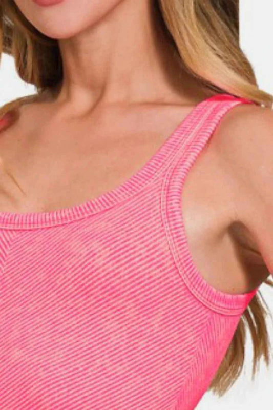 Ribbed Scoop Neck Tank ab9d471f-6e76-417d-83c9-acc623298479-Max