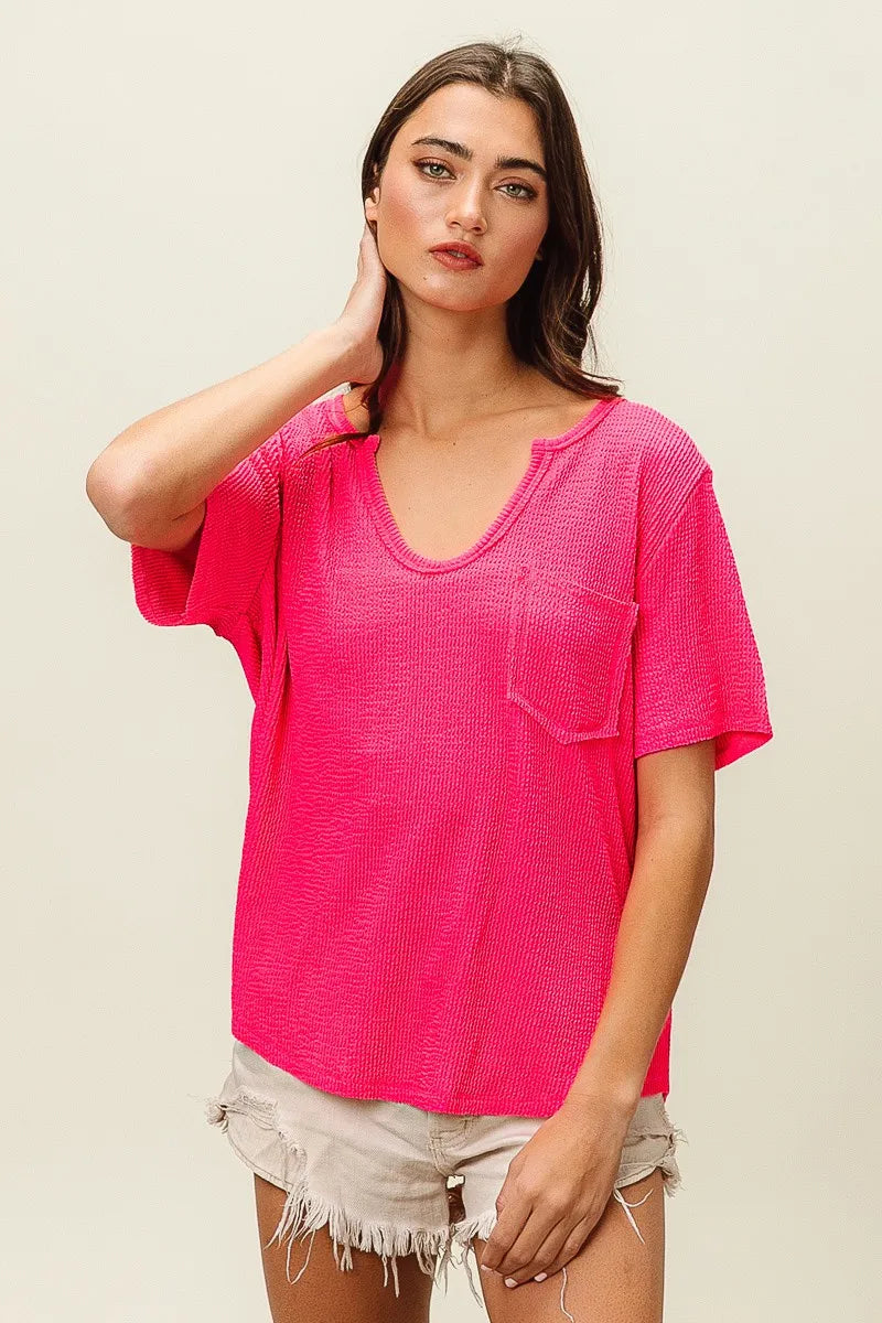 BiBi Waved Rib U Neck Top With Front Pocket abc5872bf8814ff8937abc699bd2a9b4-Max-Origin