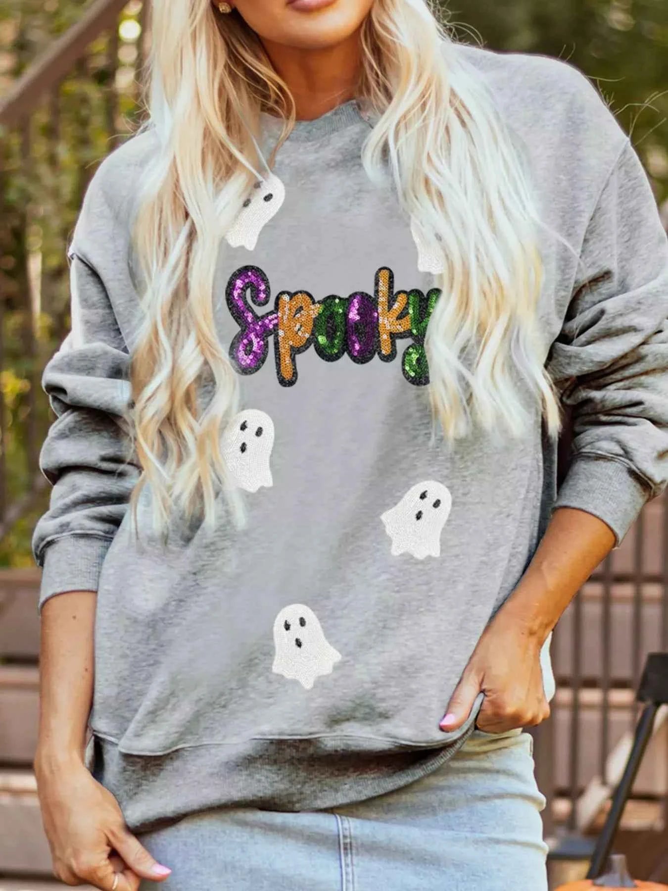 Halloween Spooky Ghost Sequin Sweatshirt abc70286-bfa5-4166-a38d-2a36ff485ab0-Max-Origin