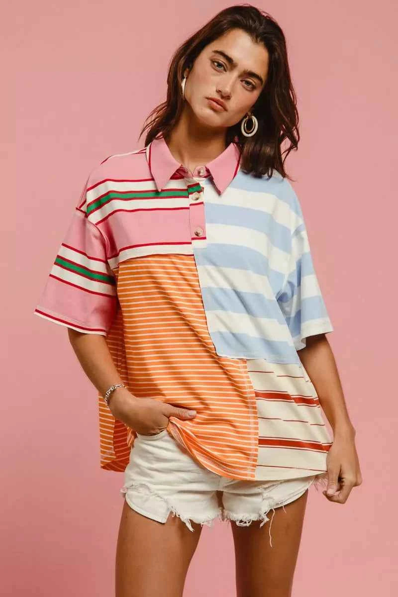 BiBi Mix And Match Stripe Color Block Shirt abdf7a28e18544b590b0c778dce2695b-Max-Origin