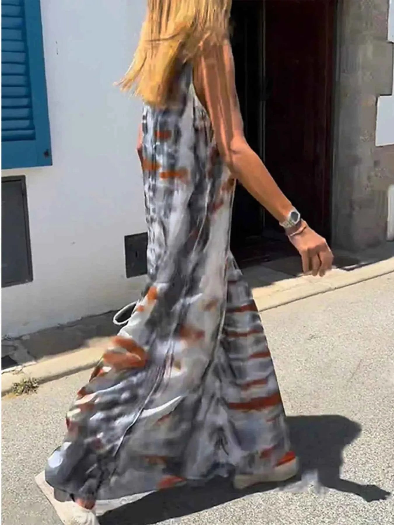 Tie-Dye V-Neck Maxi Cami Dress ac21ccdf6a084cca983619e50cf5646d-Max-Origin
