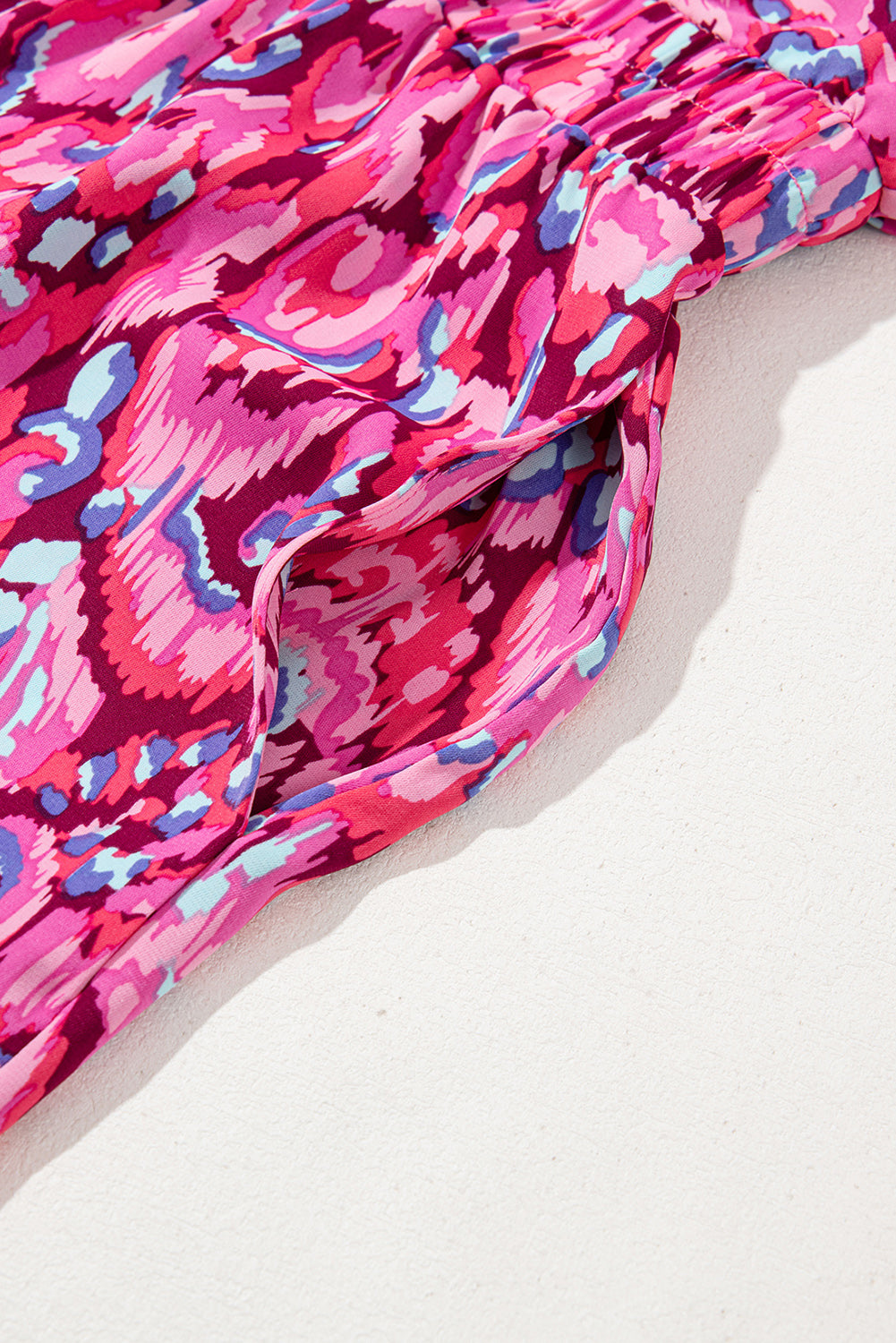 Pink Abstract Print Dolman Sleeve V Neck High Waist Romper ac3e67b3d7790156_671ed32e-dfb4-4df7-a869-9614e3d5d8ef