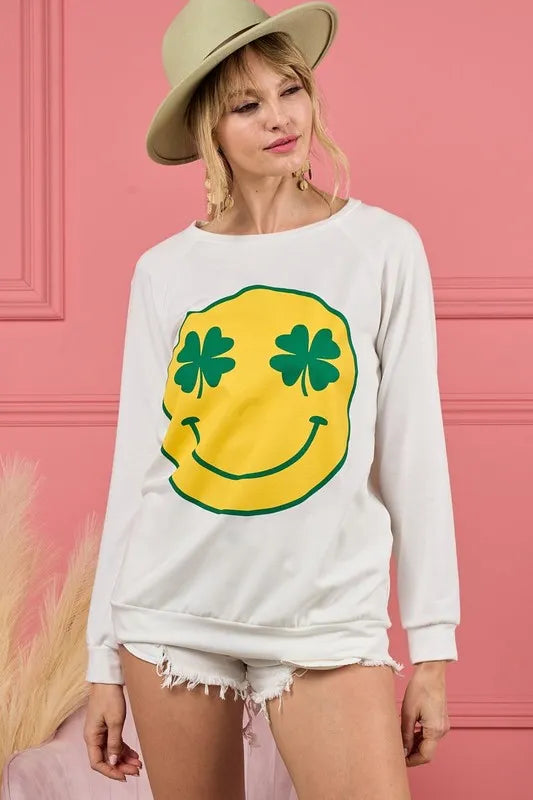 BiBi Smile Face Graphic Round Neck Long Sleeve Top ac5325f15c0b44349782bb6555c15fd4-Max-Origin