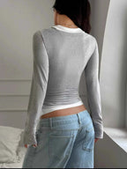 Slim Fit Long Sleeve Fake Two Piece T-Shirt ac6483d2-0c04-47fe-94f2-f34076042000-Max-Origin