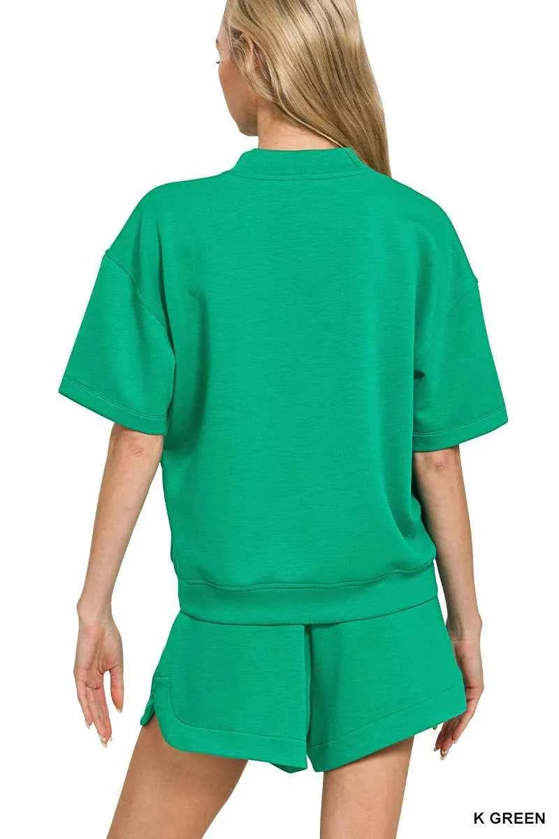 Zenana Scuba Short Sleeve T-Shirt and Shorts Set ac72ce08a21c45c1a9e5246945c1b902-Max-Origin