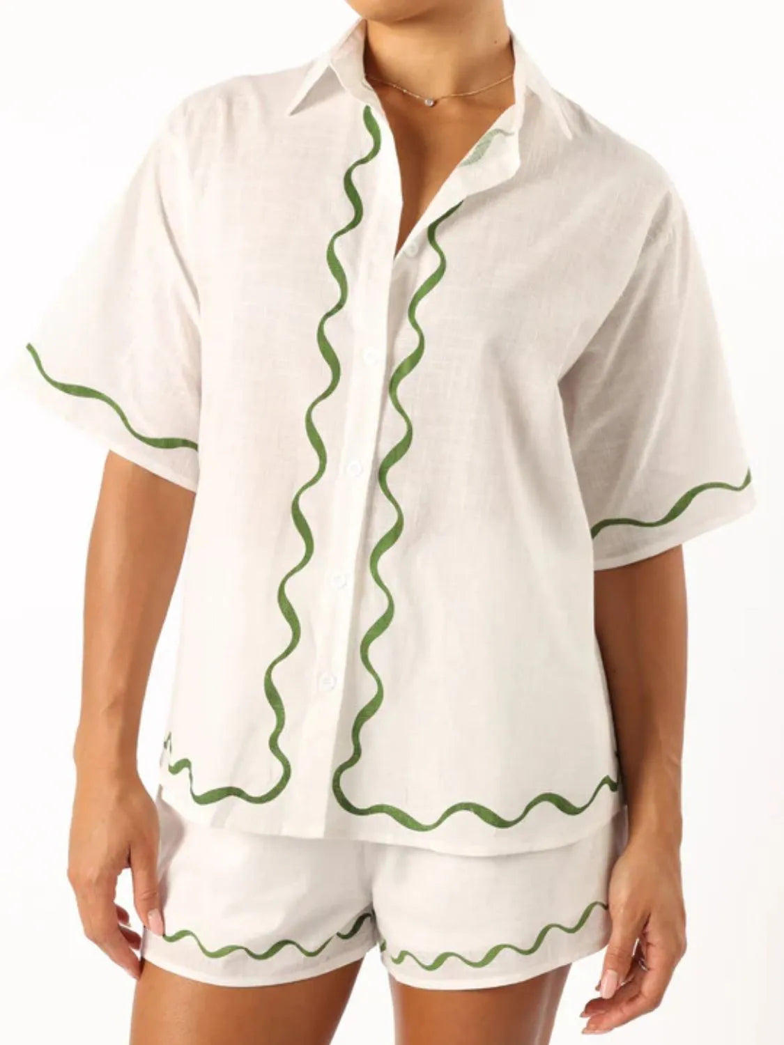 Button Up Half Sleeve Top and Shorts Set ac810128-2e1a-4c58-8619-f21fa571f313-Max-Origin