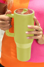 Pear Green Frosted Stainless Handle Large Vacuum Cup with Straw 1200ml ac86ecd0a793e3f4