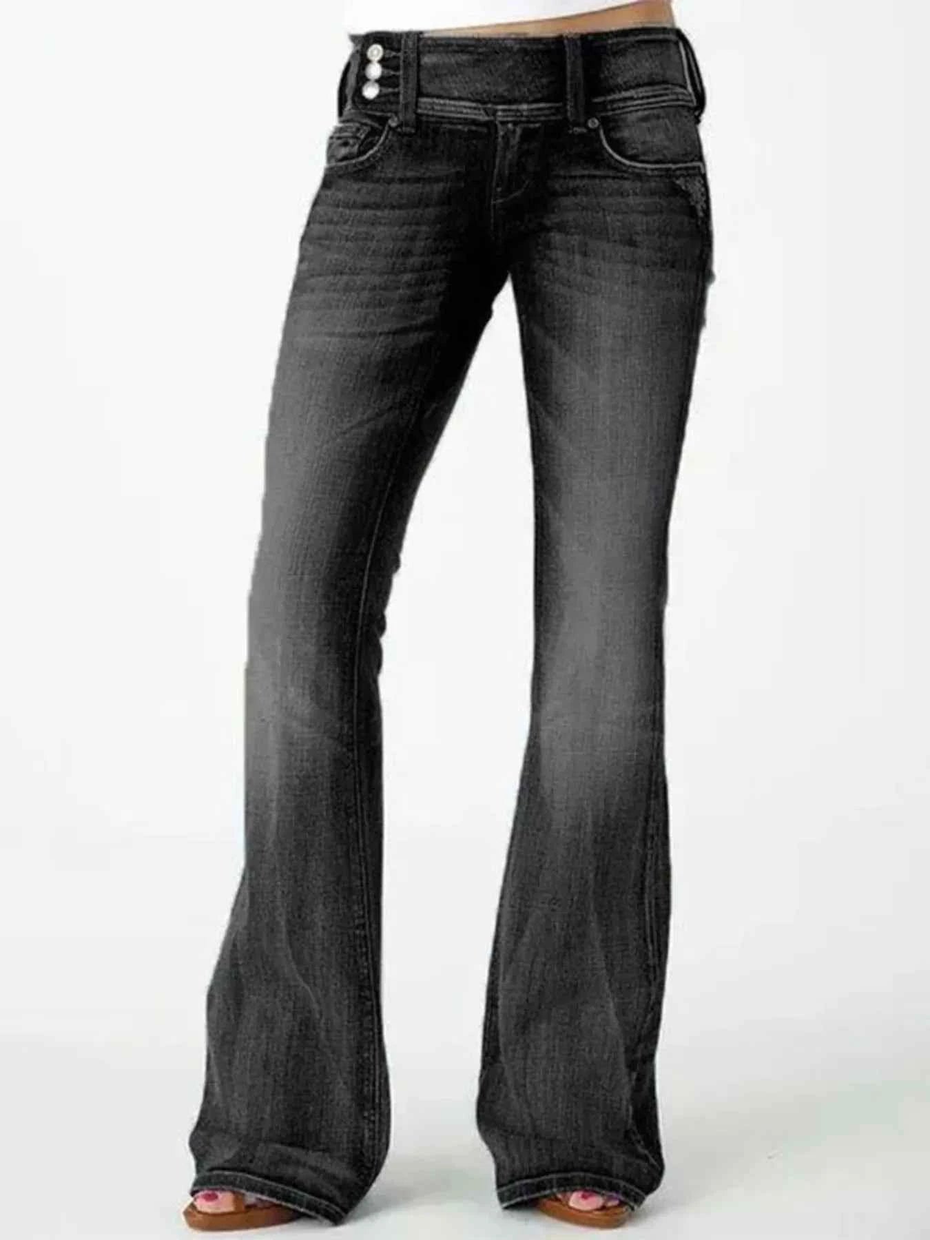 Full Size Vintage Wash Flare Jeans Plus Size Black ac9856fc9972462db7f8a273b783a54f-Max-Origin