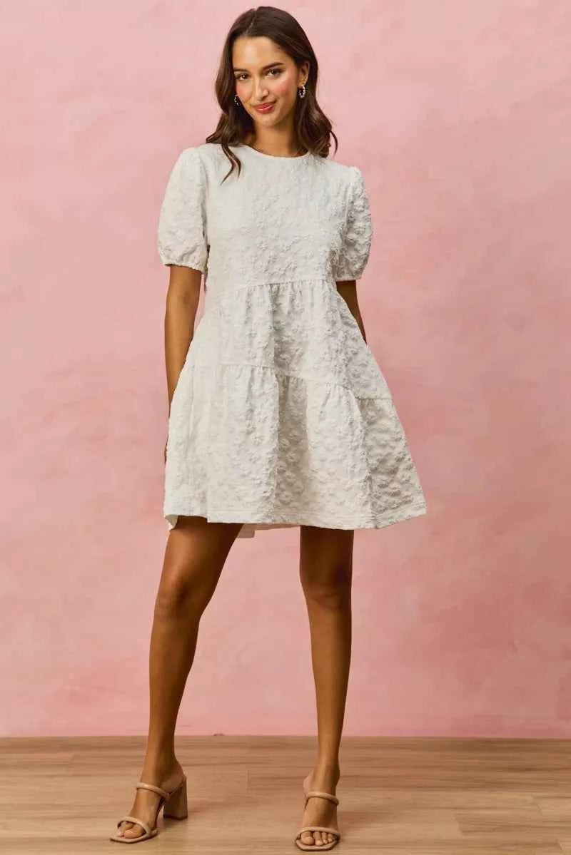 SO ME Floral Jacquard Diagnol Tiered Short Mini Dress aca07ee2fb1f4c0baa8983cc84e70459-Max-Origin