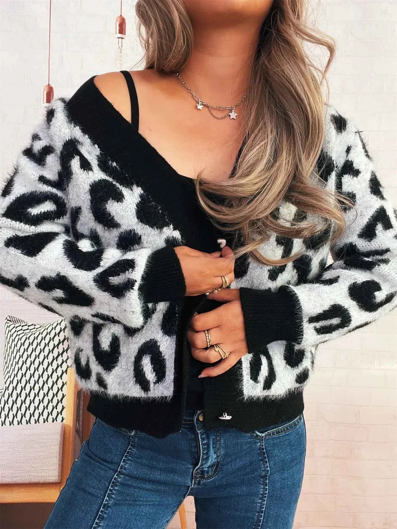Leopard Fuzzy Button Up Cardigan White One Size aca9ec2a042c40d2a6868af79da3f19c-Max-Origin