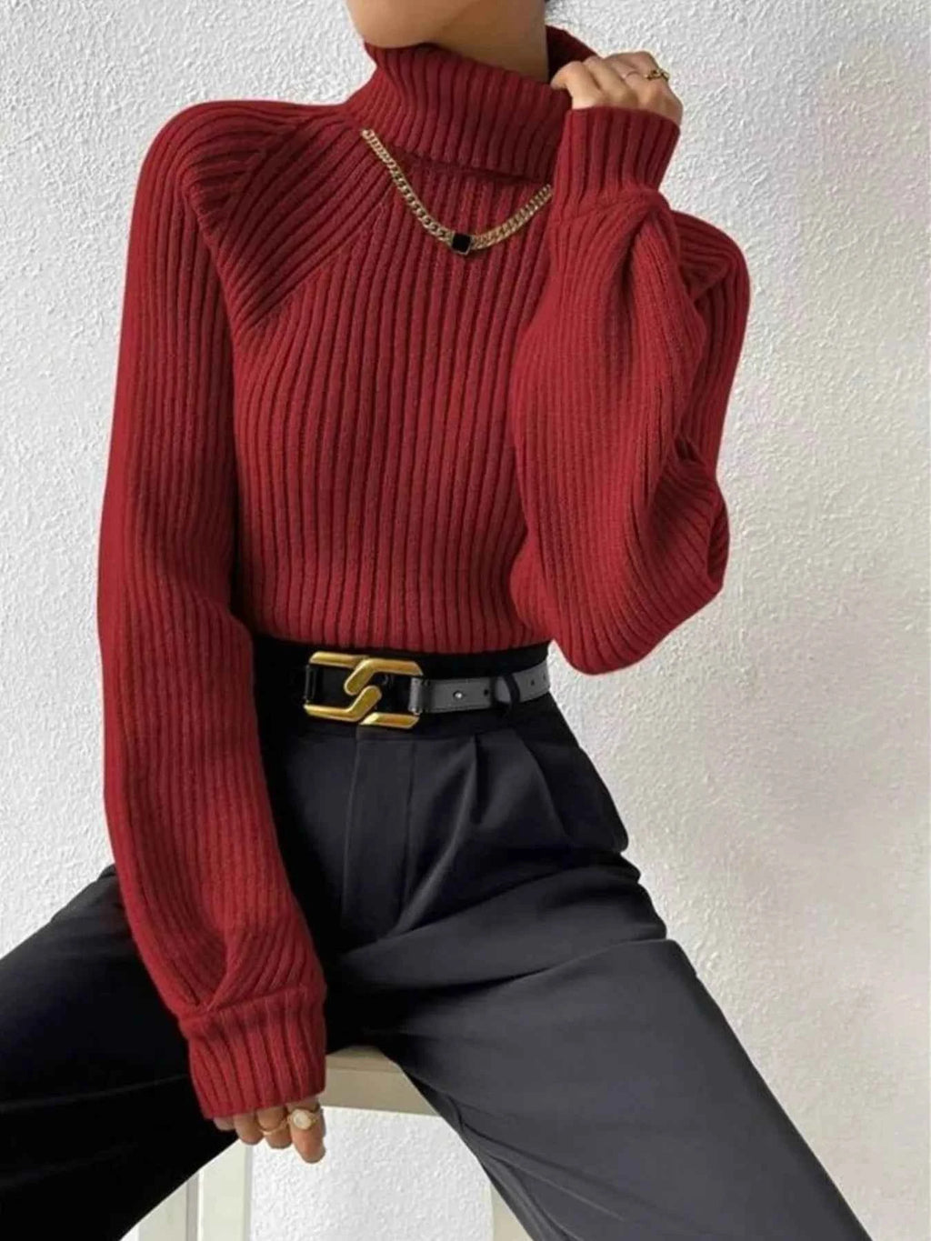 Ribbed Knit Turtleneck Sweater acbbbb30f7a04ad6b0c57e13357be8d6-Max-Origin