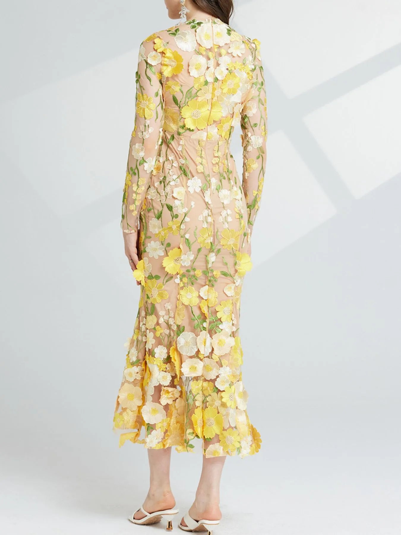 Floral Embroidered Mesh Long Sleeve Midi Dress ace870c6-fdec-4b72-bd53-52de07b03d67-Max-Origin