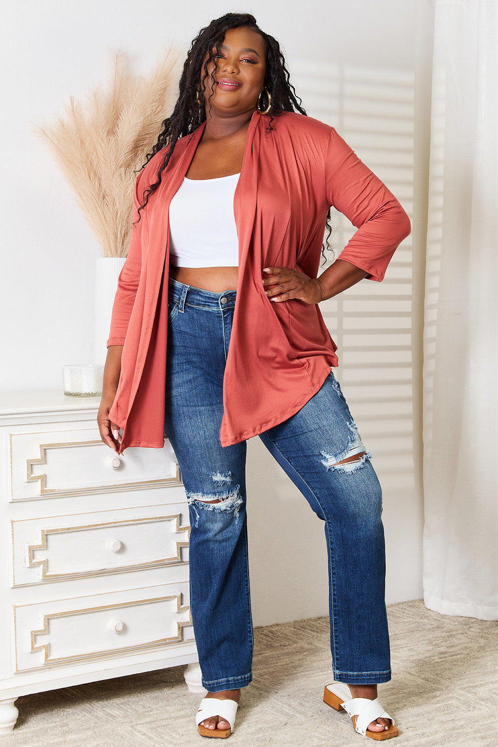 Culture Code Full Size Open Front Cardigan acecb136ea234d0fa20ff7839a099152-Max