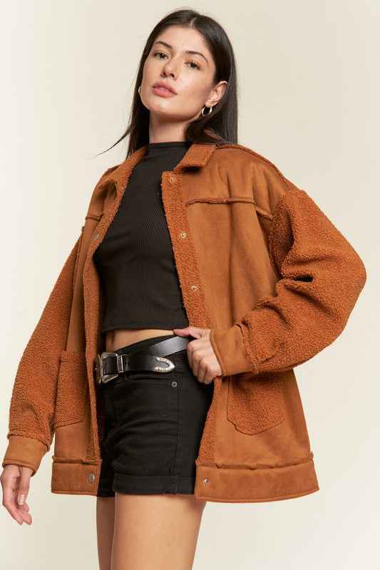 FAUX FUR AND SUEDE JACKET JJO5028 aceef6d4-0013-4555-bc81-23cd61173fcd
