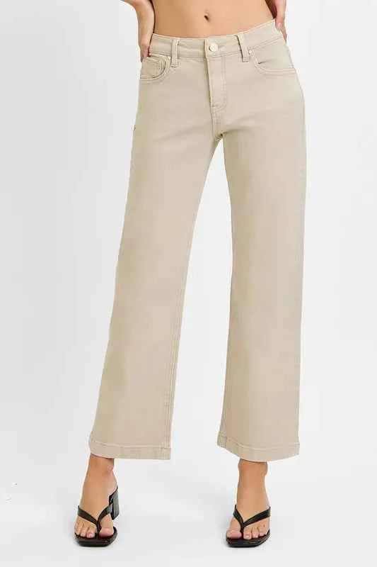 RISEN Full Size Tummy Control Mid Rise Ankle Straight Jeans Plus Size ALMOND ad13a343-1a0a-4bdb-8e2b-f7e6d0b948ed-Max-Origin