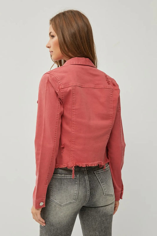Full Size Raw Hem Button Up Cropped Denim Jacket Plus Size ad1ba071-f2b7-4d1e-ad1d-de42bffa6777-Max