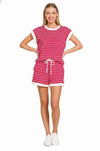 Zenana Stripe Contrast Trim Top & Shorts Set ad2b0261-fdef-40b5-83c4-e1b119c9e8b7-Max-Origin