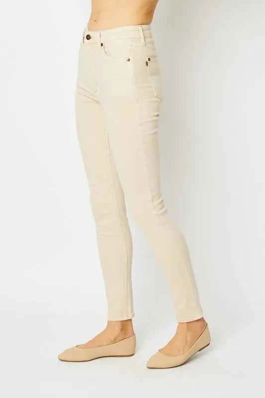 Judy Blue Full Size Garment Dyed Tummy Control Skinny Jeans ad36790f-77f8-41d0-87b8-e653e1c95683-Max