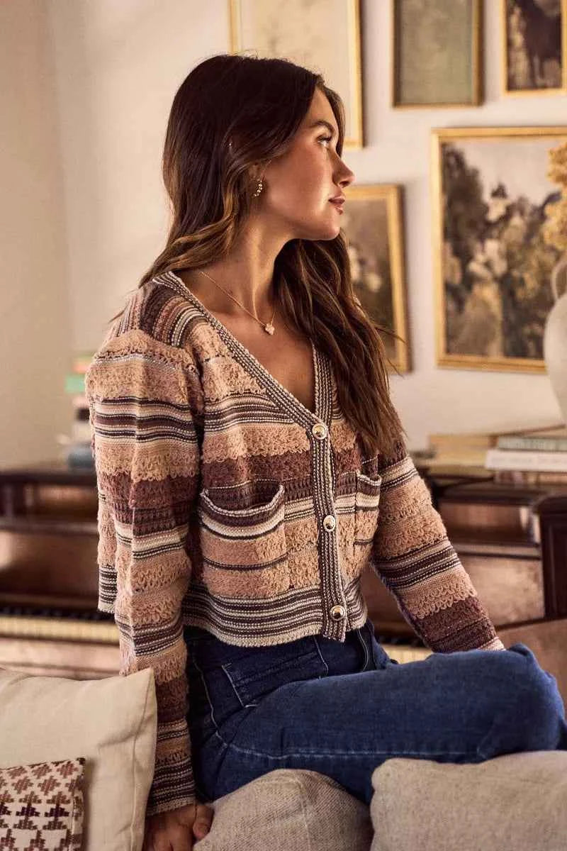 SO ME Textured Variegated Multi Color Cardigan ad36969213544df28b8d205080931662-Max-Origin