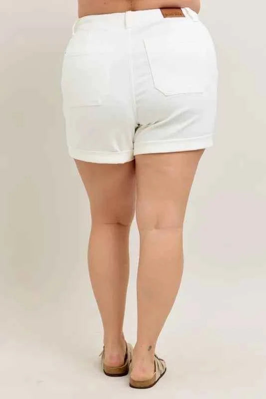 Judy Blue Plus Size High Waist Cuff Denim Shorts ad4d629b07da4135ad5331c2da1f9fbc-Max-Origin