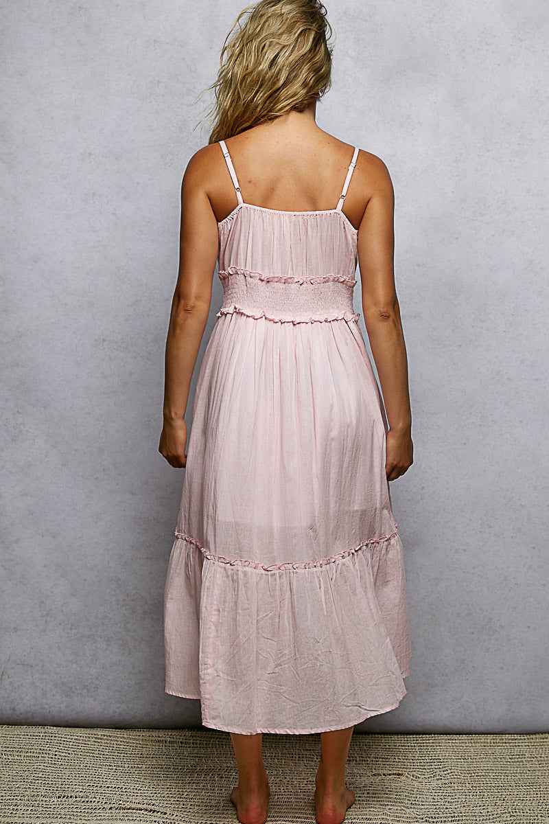 POL Smocked Waistband Floral Midi Cami Dress ad55224d-ad3d-4fa6-8a54-c40a816fae19-Max
