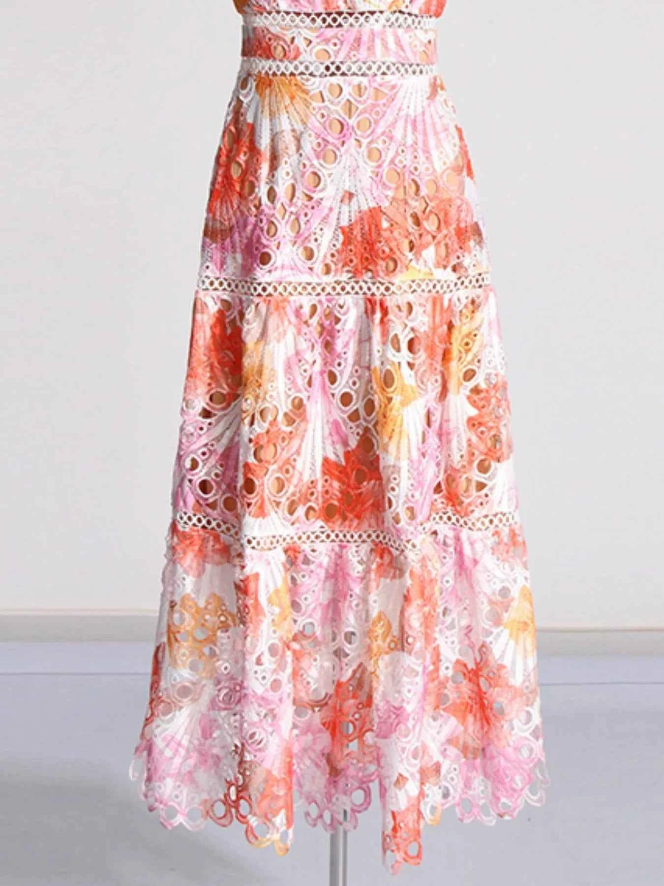 Ruffled Hollow Out Tiered Midi Dress ad575e53-1c89-4a76-a1e2-0df13801941d-Max-Origin