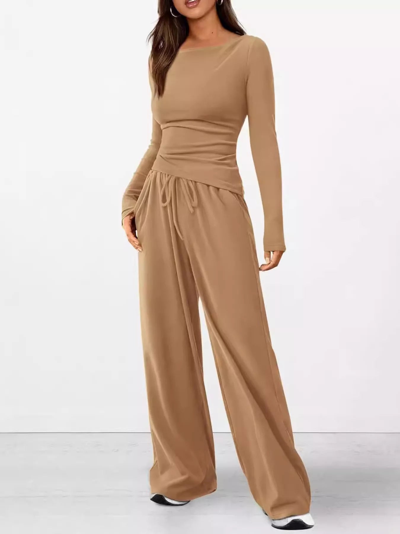 Long Sleeve Top and Wide Leg Pants Set ad5b0eb0342f46cc98327dd48fadc979-Max-Origin