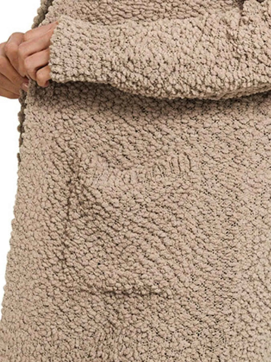 Long Sleeve Popcorn Sweater Cardigan with Pockets ad77dbc3-528f-476f-a001-763f859db978-Max-Origin