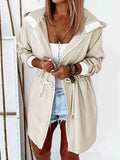 Drawstring Long Sleeve Hooded Trench Coat Dust Storm ad853117-d1c3-41ff-ba4a-8a656b4e5fc5-Max