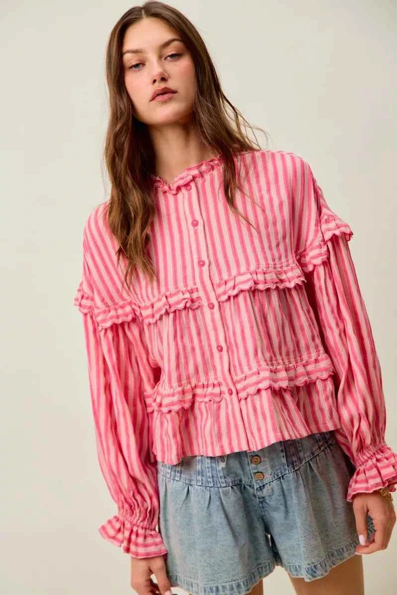 SO ME Variegated Stripe Reversible Flowy Boho Blouse ad9a833cb83a47319ef75e65dc756ad2-Max-Origin