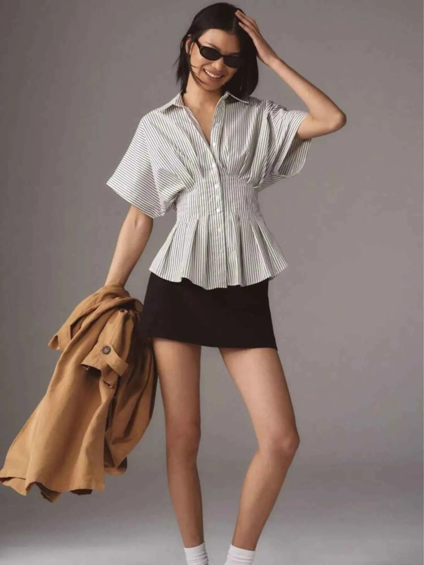 Striped Short Sleeve Button-Up Shirt ad9af28d-a238-4fd4-b6bf-9b02991ae092-Max-Origin