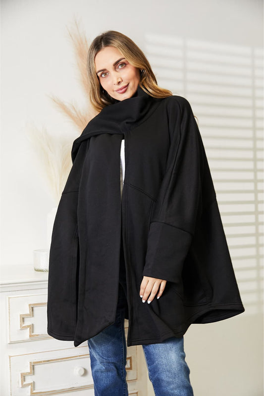 HEYSON Full Size Open Front Cardigan with Scarf Design ada6d118306246798d8af06584db83db-Max
