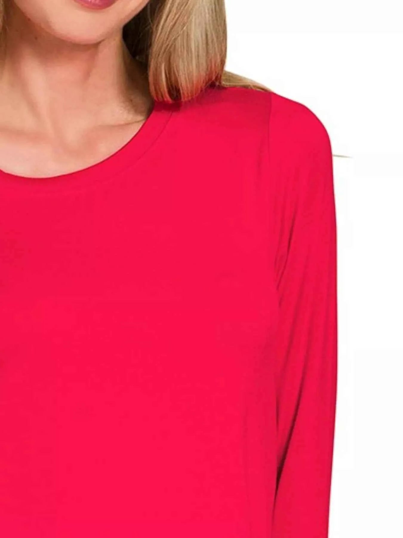 Zenana Flowy Round Hem Rayon Long Sleeve Top adb6f8a1-a46c-4bfa-ab89-61ed9d43bfa7-Max-Origin